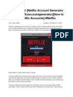Pinsilent Free Netflix Account 2020 Generator 77hh00cs PDF