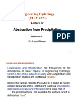 Engineering Hydrology (ECIV 4323) : Abstraction From Precipitation