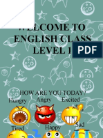Welcome To English Class Level 1 Welcome To English Class Level 1