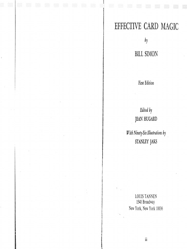 Bill Simon Effective Card Magic PDF