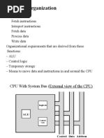 Processor Organization: CPU Must