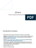 Jquery: The Way To Javascript and Rich Internet Applications