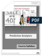 Predictive Analytics: Course Syllabus