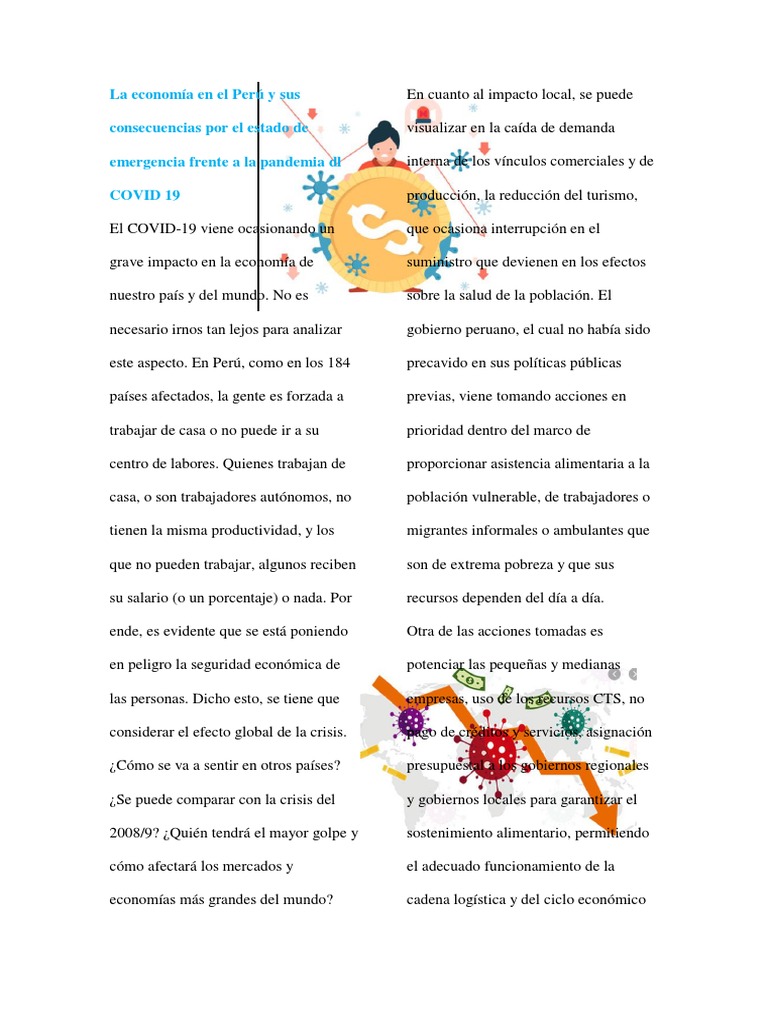 Impacto del COVID-19 en la economía peruana | PDF | Política