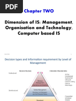 Chapter TWO: Dimension of IS: Management, Organisation and Technology, Computer Based IS