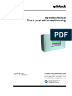 Operation Manual Touch Panel With On-Wall Housing: Edition 06/2008 Order No. 014 203 993-gb