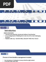 Introduction To Retail Merchandising: Prepared by The Research Team