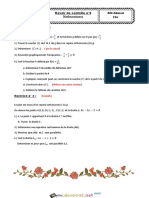 Devoir de Contrôle N°6 - Math - 2ème Sciences (2014-2015) MR Afli Ahmed