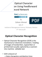 Urdu OCR Using Feedforward Neural Networks Thesis Presentation 5-2-09