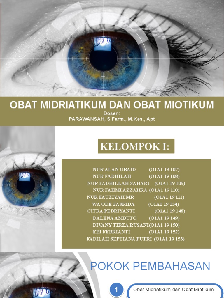 Obat Midriatikum dan Miotikum Mata | PDF