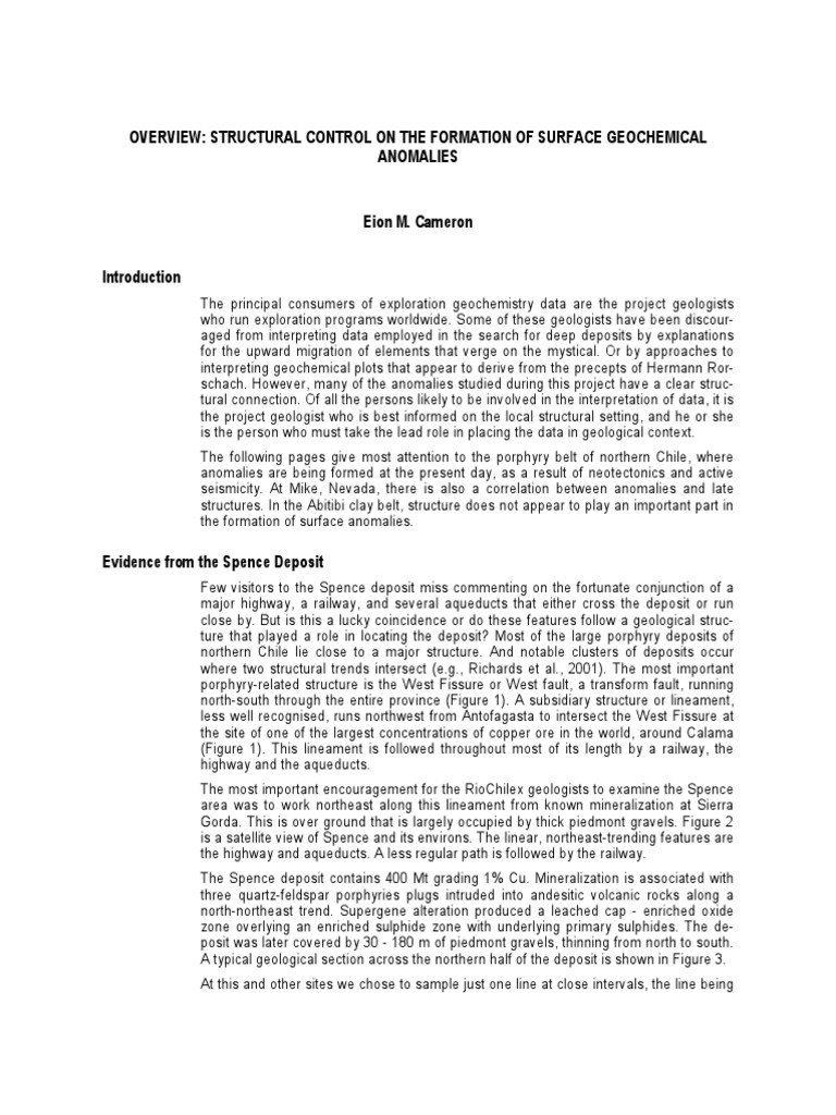 Structural Control of Geochemical Anomalies | PDF | Earthquakes | Fault ...