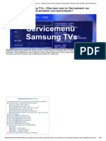 Servicemenü Bei Samsung TVs - Was Kann Man Im Servicemenü Von Samsung Fernsehern Alles Einstellen Und Nachschauen