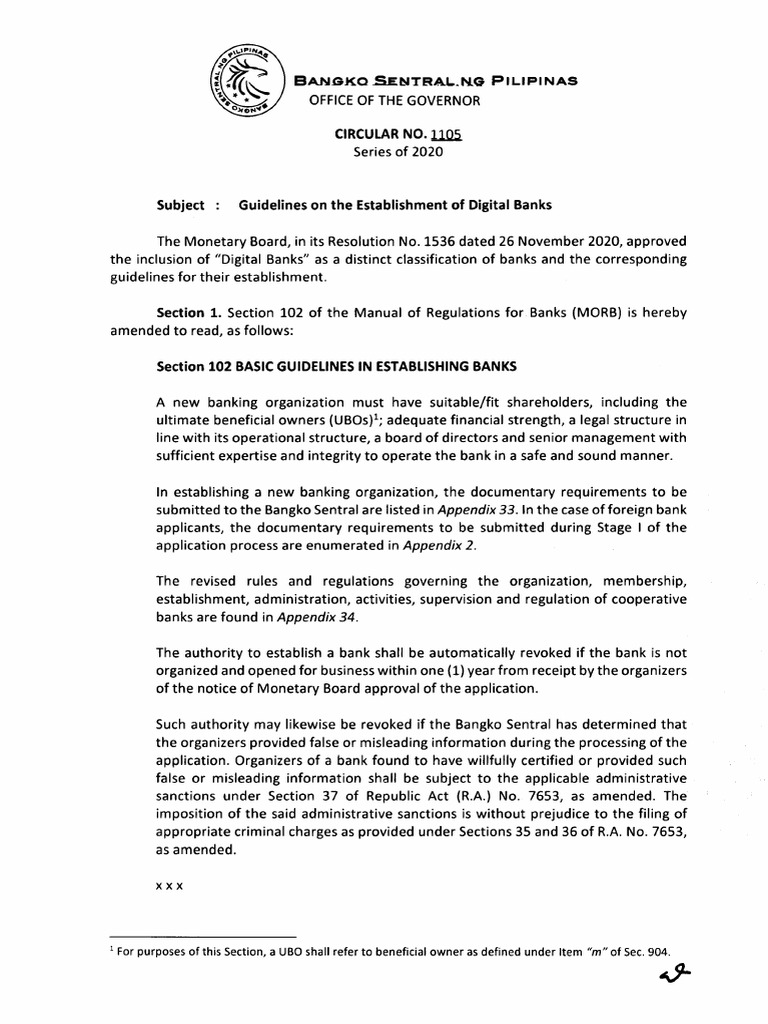 Guidelines for Digital Bank Establishment | PDF | Money Laundering | Banks