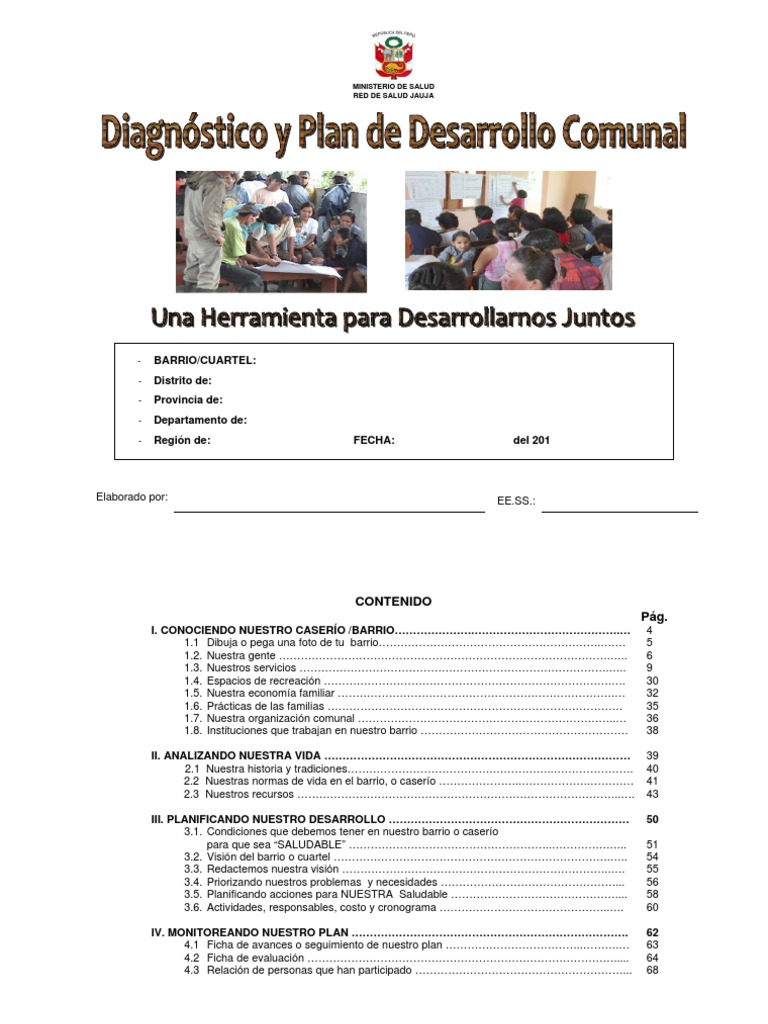 Diagnóstico y Plan de Desarrollo Comunal | PDF | Residuos | Educación ...