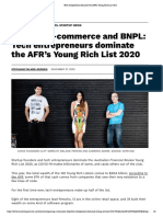 Tech Entrepreneurs Dominate The AFR's Young Rich List 2020