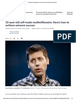 Y Combinator Millionaire Sam Altman - How To Achieve Extreme Success