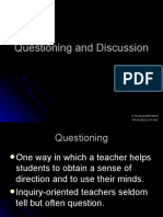 Questioning and Discussion - Lecture 8