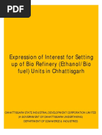 Expression of Interest For Setting Up of Bio Refinery (Ethanol/Bio Fuel) Units in Chhattisgarh