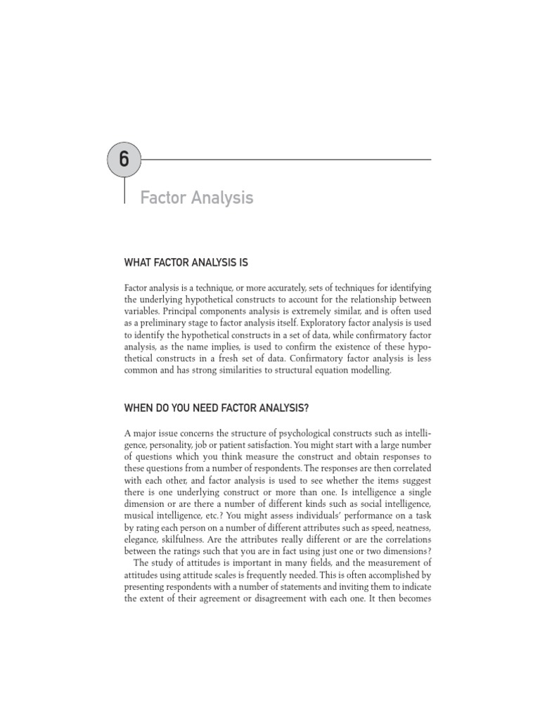 Factor Analysis Theory | PDF | Factor Analysis | Principal Component ...