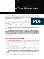Guidelines For Ethical Video and Audio Editing