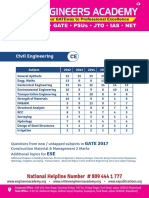 GATE Cutoff Civil Engineering PDF