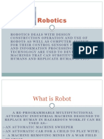 Robotics Design, Construction, Operation and Uses