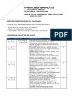 Cronograma Curso de Cálculo Diferencial CDX24 01-2011 Ver 1