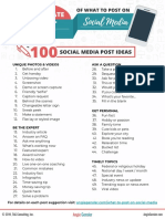 100 Post Ideas Cheat Sheet PDF