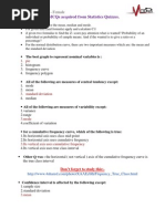 Statistics MCQs Up