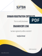 Domain Certificate PDF