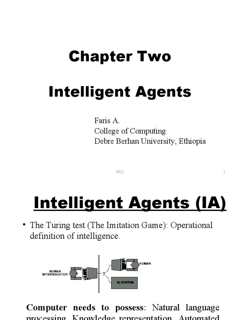 02 Ai Intelligent Agents Ia Pdf Artificial Intelligence