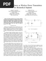 Class-E Oscillators As Wireless Power Transmitters For Biomedical Implants