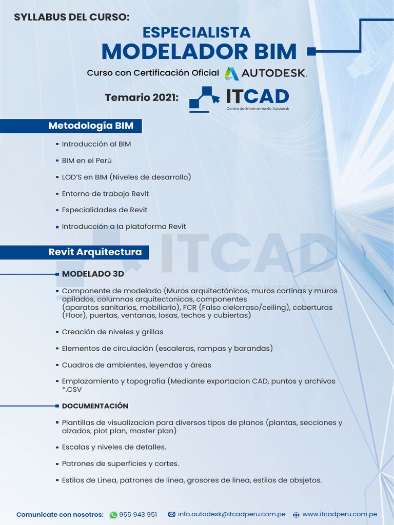 Metodología y Gestión del Modelado BIM | PDF | Autodesk Revit ...