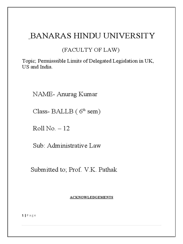 Admin Law Project Final Pdf Rulemaking Legal Concepts