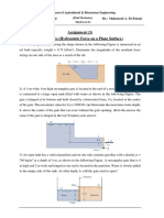 Assignment (3) Fluid Statics (Hydrostatic Force On A Plane Surface)