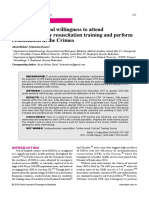 Social Attitude and Willingness To Attend Cardiopulmonary Resuscitation Training and Perform Resuscitation in The Crimea