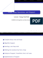 Heaps, Heap Operations, and Heapsort: Lecturer: Georgy Gimel'farb
