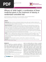 Efficacy of Itrifal Saghir', A Combination of Three Medicinal Plants in The Treatment of Obesity A Randomized Controlled Trial
