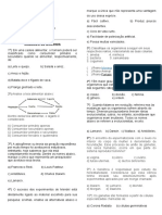 Simulado de Biologia 1º Módulo