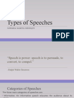 Types of Speeches 