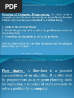 Planning of Computer Programming-In Today Word A