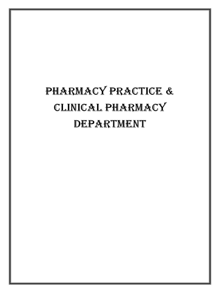 Pharmacy Practice Course Overview | PDF | Pharmacy | Marketing