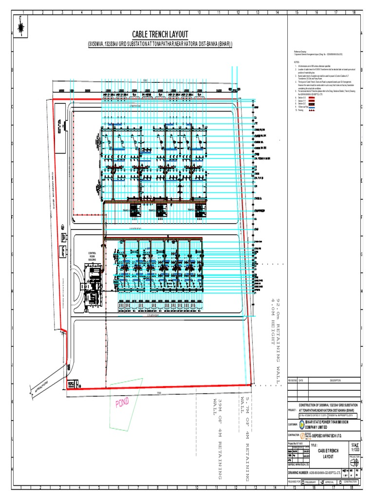 Cable Trench Layout for Substation | PDF | Electric Power | Electrical ...