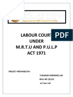 Labour Court Under M.R.T.U and P.U.L.P Act 1971