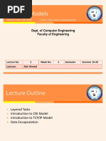 Network Models: Dept. of Computer Engineering Faculty of Engineering