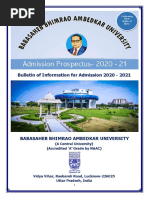 Bulletin of Information For Admission 2020 - 2021: (A Central University) (Accredited 'A' Grade by NAAC)