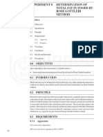 Experiment 8 Determination of Total Fat in Foods by Rose Gottleib Method