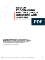 System Programming Multiple Choice Questions With Answers