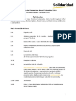 Agenda Reunion de Planeacion Anual - Enero 2016