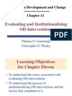 Evaluating and Institutionalizing OD Interventions